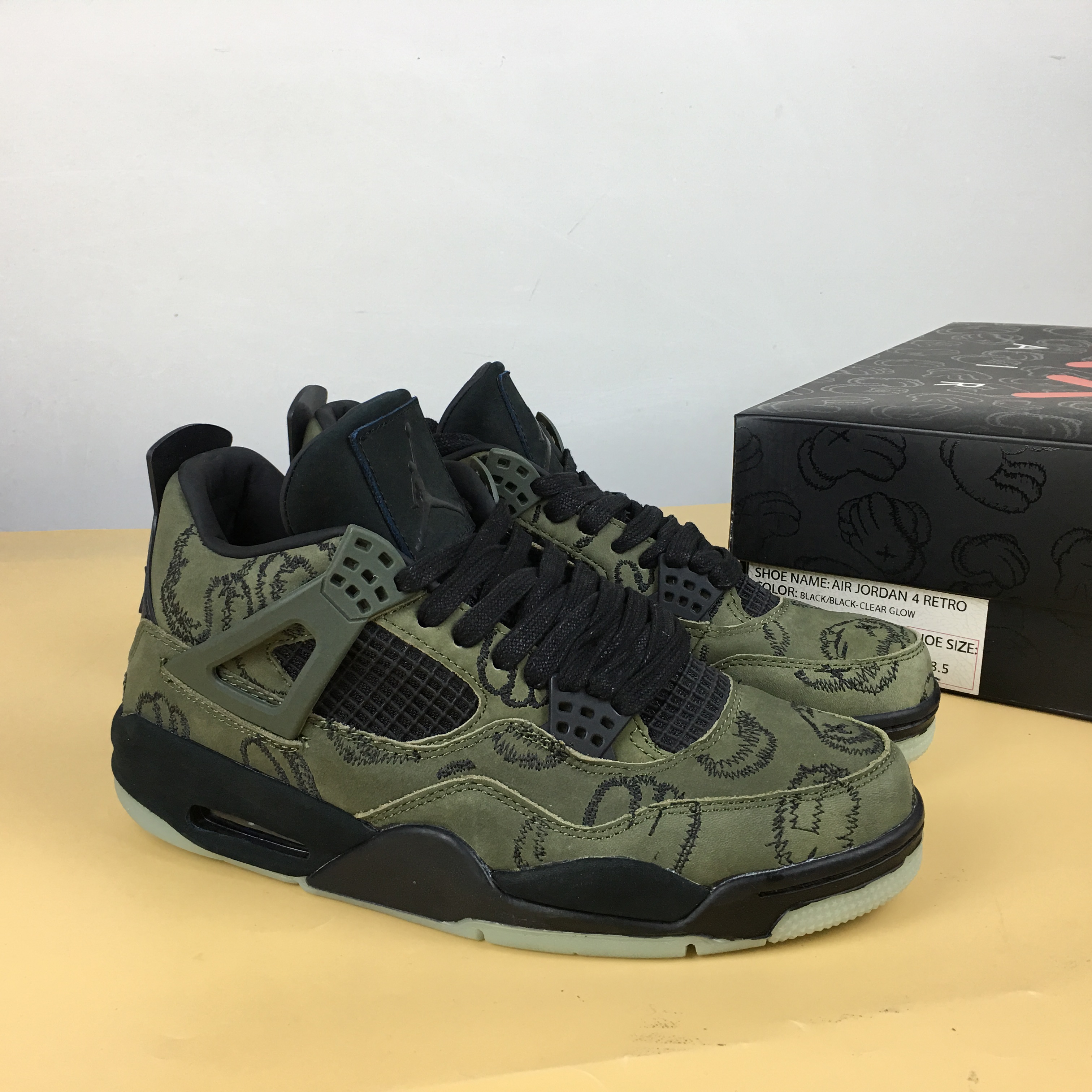 Shoes Name Air Jordan 4 Reiro Army Green Black